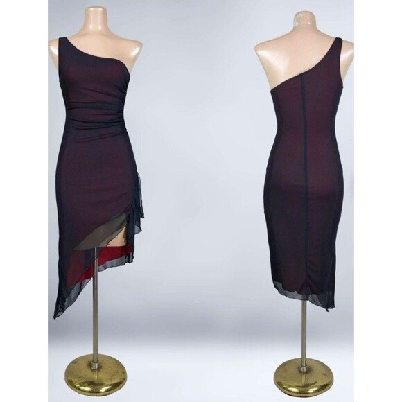 Vintage 90’s/Y2K City Triangles Polyester Formal High Low Dress. Size Large. USA - Picture 1 of 16